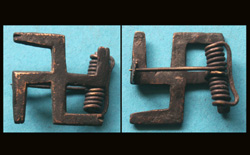 Brooch, Swastika, Scarce Counter-clockwise type, c. 1st-2nd Cent AD